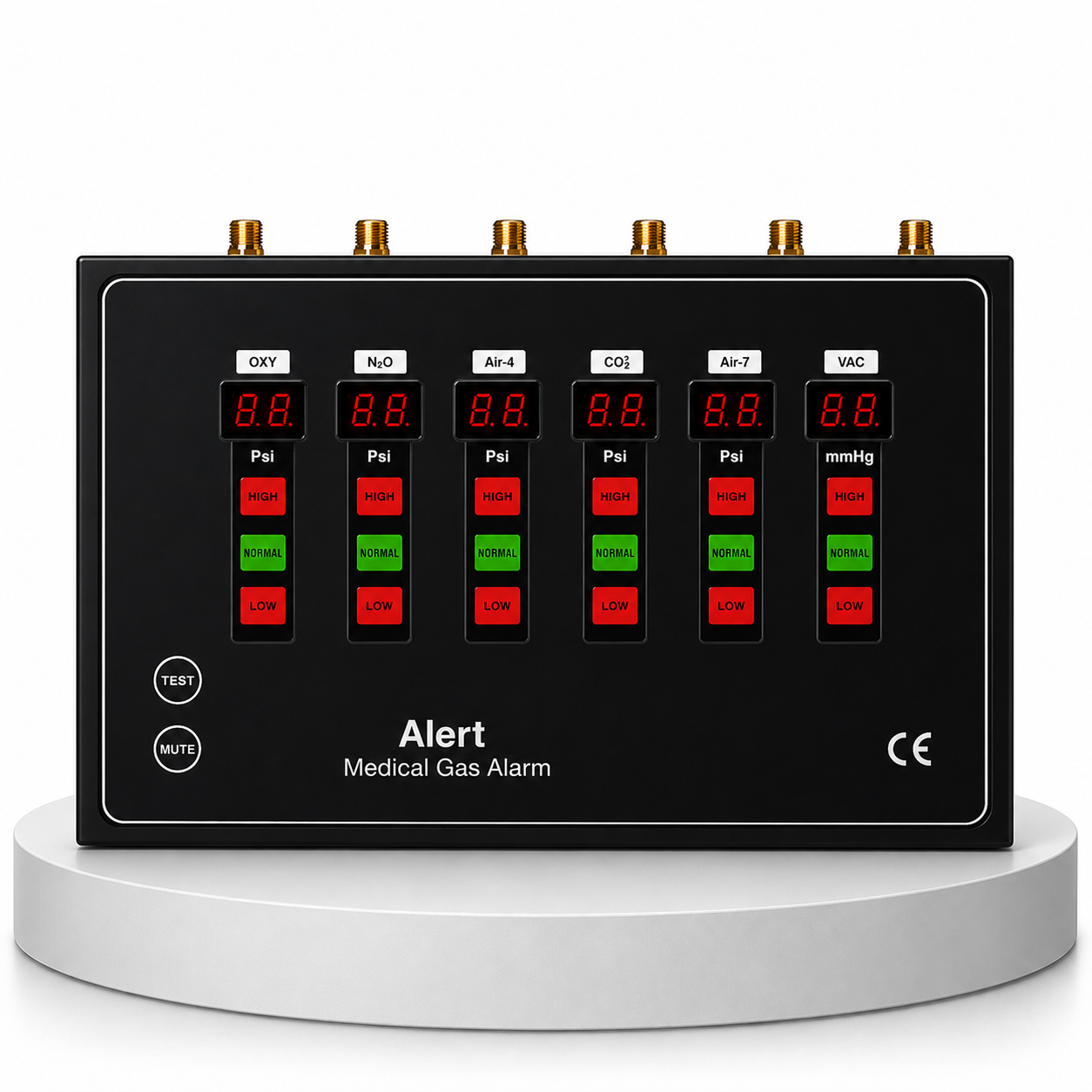 Six Gas Digital Medical Alarm System